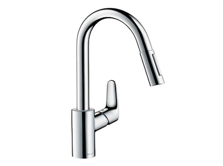 Смеситель для кухни, Hansgrohe, Focus M41, цвет-сталь