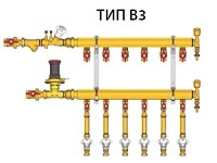 Узел коллекторный 1" x 1/2" / 3