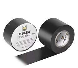 Самоклеящаяся лента ПВХ K-FLEX AT 070, 50ммх25м, цвет черный