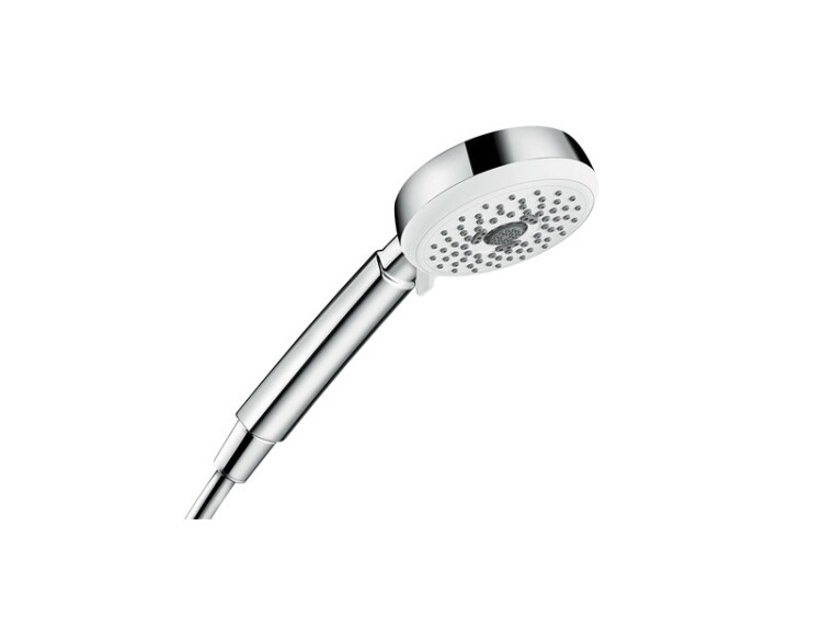 Ручной душ, Hansgrohe, Crometta 100, диаметр лейки, мм-100, форма-круглая, количество режимов-3, тип струи-Rain, TurboRain, Massage, цвет-белый/хром 26823400