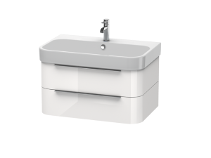 Тумба под раковину, Duravit, Happy D.2, ширина, мм-775, глубина, мм-480, высота, мм-380, тип установки-подвесной, форма мебели-округлая, раковина-необходимо