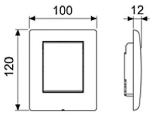 Клавиша смыва, TECE, TECEplanus Urinal, назначение-для писсуара, шгв 100*12*120, цвет-нержавеющая сталь, сатин