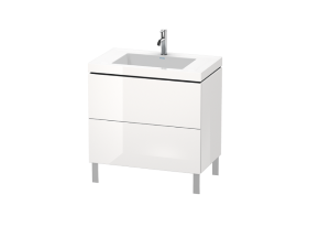 Тумба под раковину, Duravit, L-Cube, шгв 800*480*698, раковина-есть, цвет-белый глянцевый