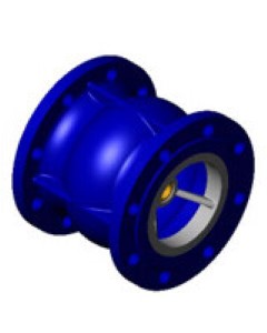 Клапан обратный осевой, фланцевый, PN16, DN125, чугун