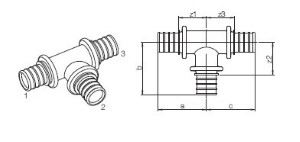 [НЕСТАНДАРТ]  Тройник с уменьшенным бок. проходом SDR 11, 32-20-32 LX